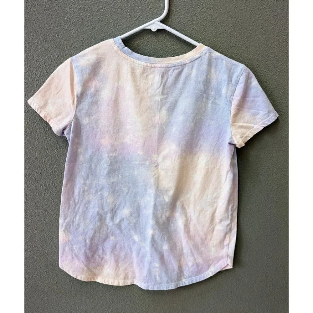 Gap Disney Collab Sequin Mickey Pastel Tie Dye Tee Girls XL